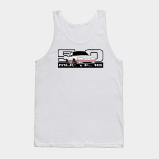 1987-90 Mustang GT Red Stripe Titanium Light Tank Top